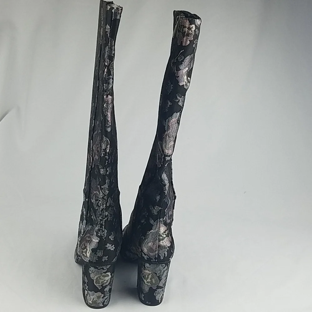 Kenneth Cole Reaction 9 Time To Step knee boots‎ Dark Fairy Witchy Floral